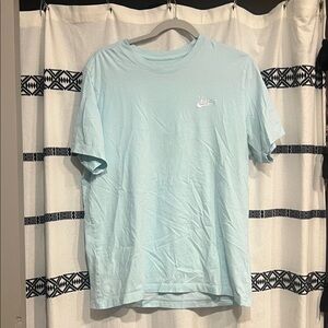 Nike Men's Sky Blue embroidered Short Sleeve Tee